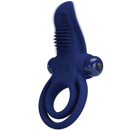 PRETTY LOVE - BRONSON DUBBELE RING MET TRILLING BLAUW