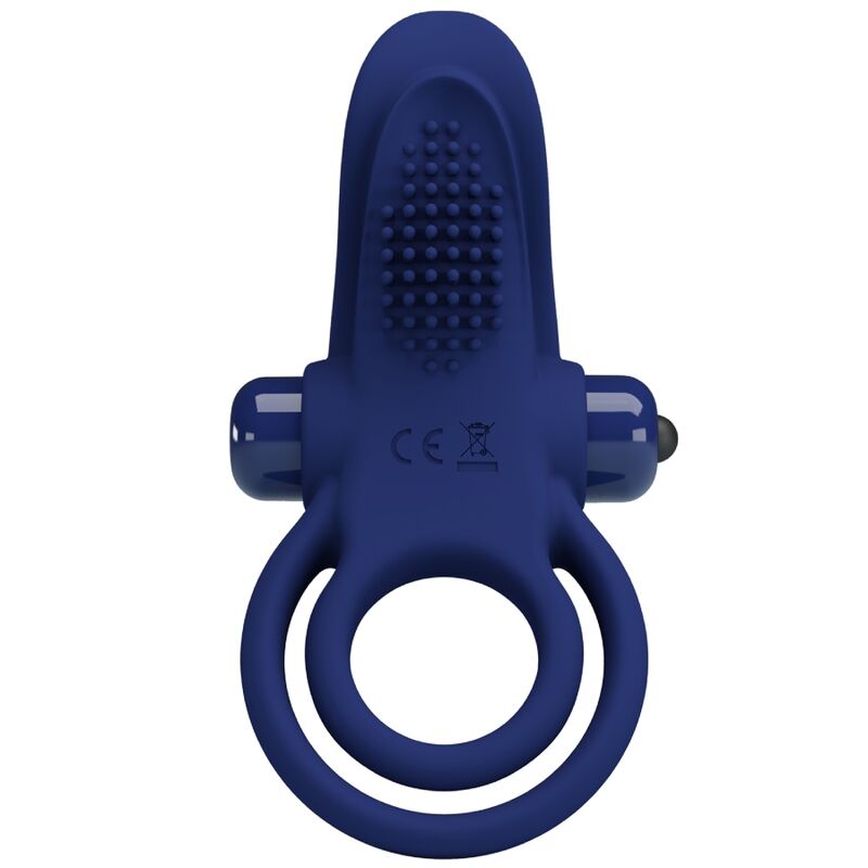 PRETTY LOVE - BRONSON DUBBELE RING MET TRILLING BLAUW