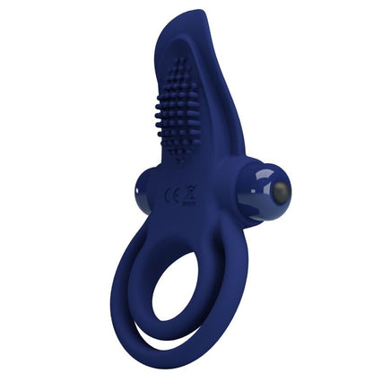 PRETTY LOVE - BRONSON DUBBELE RING MET TRILLING BLAUW