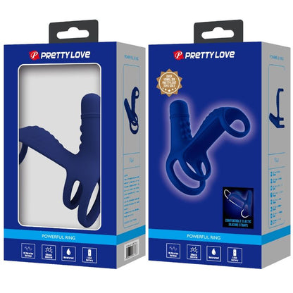 PRETTY LOVE - ELISH VIBRERENDE RING MET VERLENGSTUK BLAUW