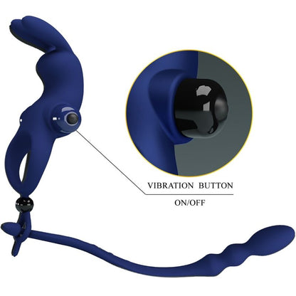 PRETTY LOVE - AYAD KONIJN-VIBRATORRING MET PLUG BLAUW