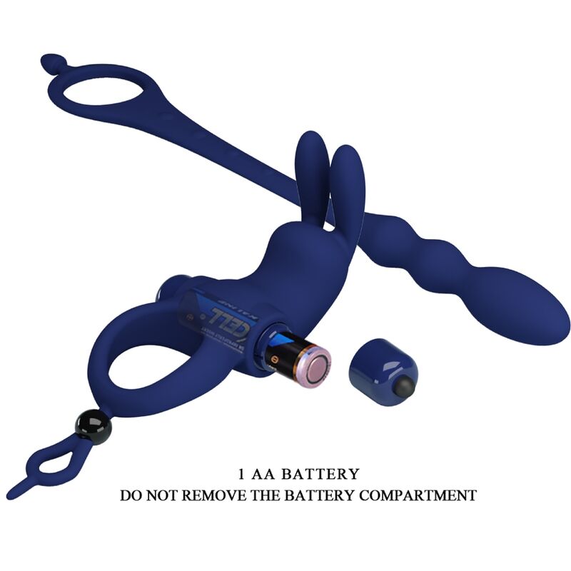 PRETTY LOVE - AYAD KONIJN-VIBRATORRING MET PLUG BLAUW