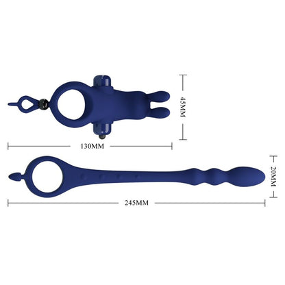 PRETTY LOVE - AYAD KONIJN-VIBRATORRING MET PLUG BLAUW