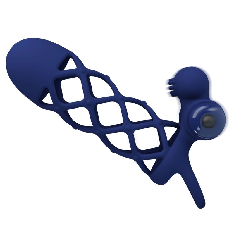 PRETTY LOVE - GIANN VIBRATORRING MET SILICONENHOES BLAUW