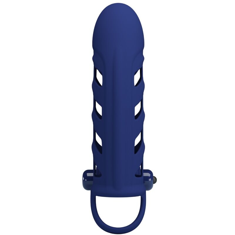 PRETTY LOVE - ALTAF VIBRATORRING MET SILICONENHOES BLAUW