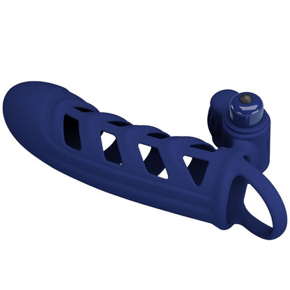 PRETTY LOVE - ALTAF VIBRATORRING MET SILICONENHOES BLAUW