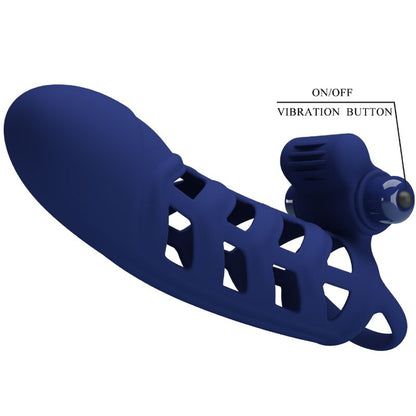 PRETTY LOVE - ALTAF VIBRATORRING MET SILICONENHOES BLAUW