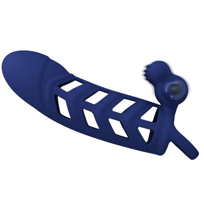 PRETTY LOVE - ALTAF VIBRATORRING MET SILICONENHOES BLAUW