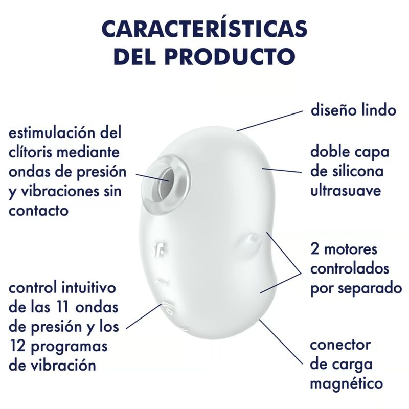 SATISFYER - CUTIE GHOST OPLEGBARE VIBRATOR WIT