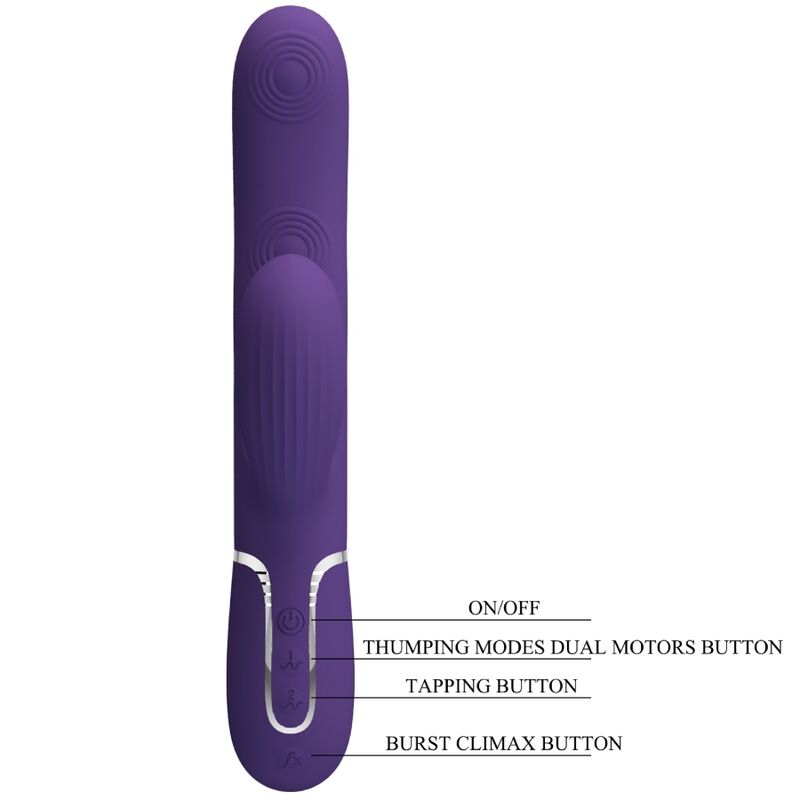 PRETTY LOVE - PERLITA G-SPOT-Vibrator 3-in-1 multifunctioneel paars