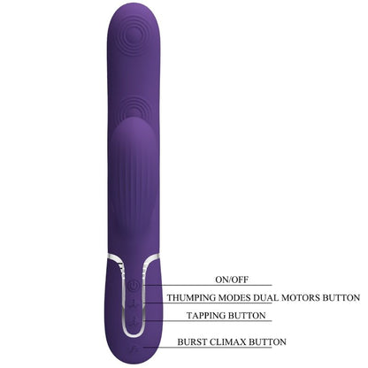 PRETTY LOVE - PERLITA G-SPOT-Vibrator 3-in-1 multifunctioneel paars