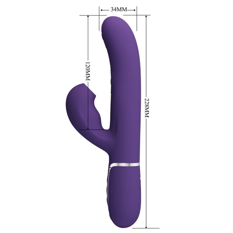 PRETTY LOVE - PERLITA G-SPOT-Vibrator 3-in-1 multifunctioneel paars