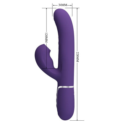PRETTY LOVE - PERLITA G-SPOT-Vibrator 3-in-1 multifunctioneel paars