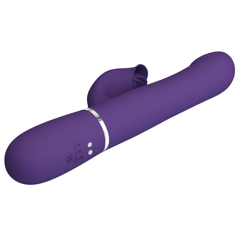 PRETTY LOVE - ZALIN konijnenvibrator met parels 4-in-1 paars