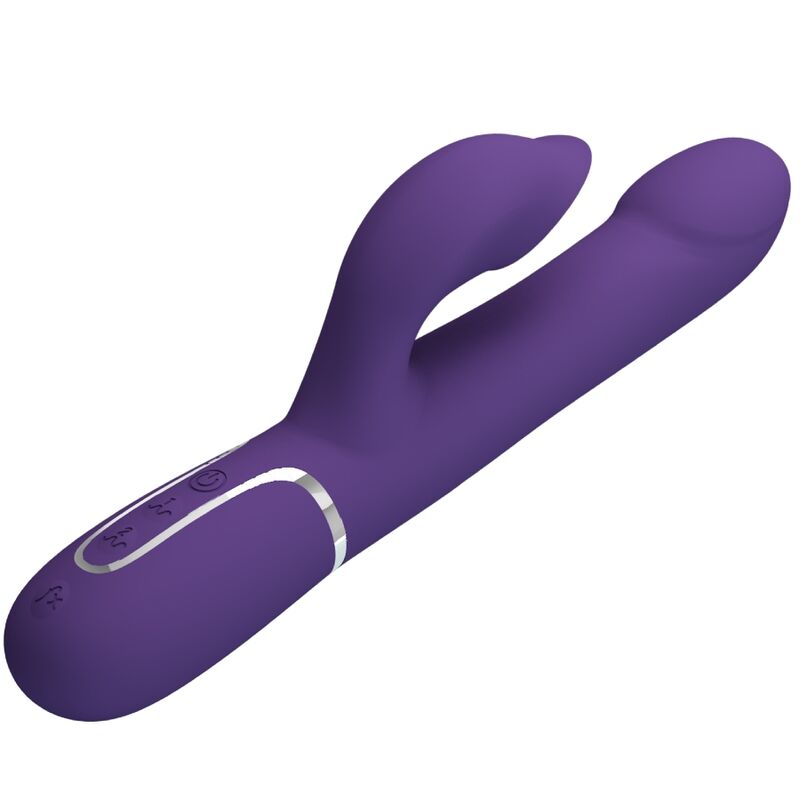 PRETTY LOVE - ZALIN konijnenvibrator met parels 4-in-1 paars