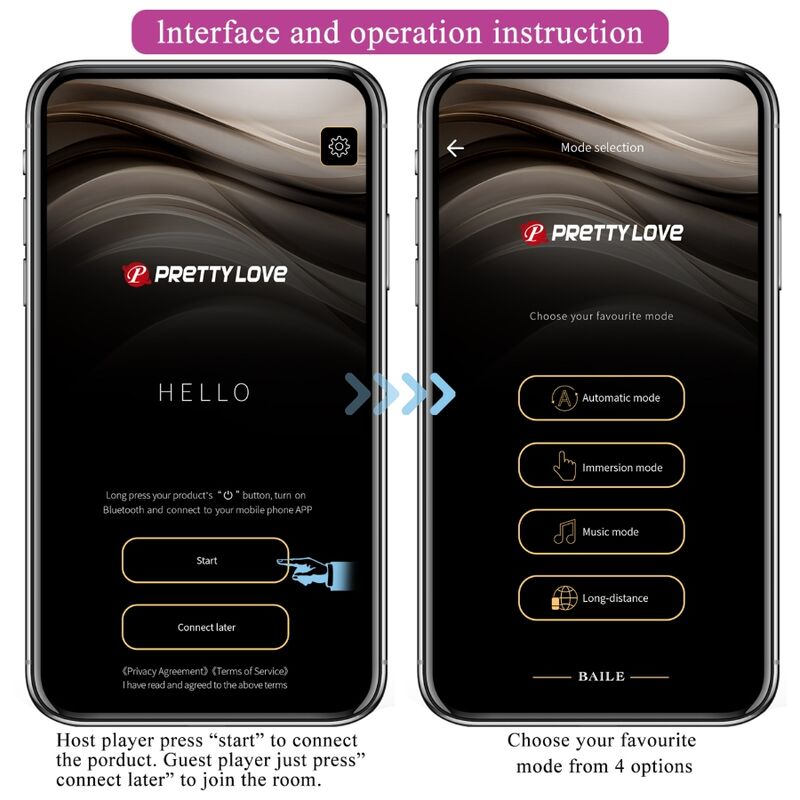 PRETTY LOVE - HECTOR elektroshockvibrator met gratis app violet