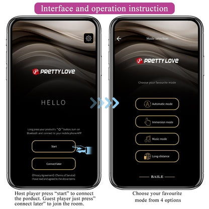 PRETTY LOVE - HECTOR elektroshockvibrator met gratis app violet