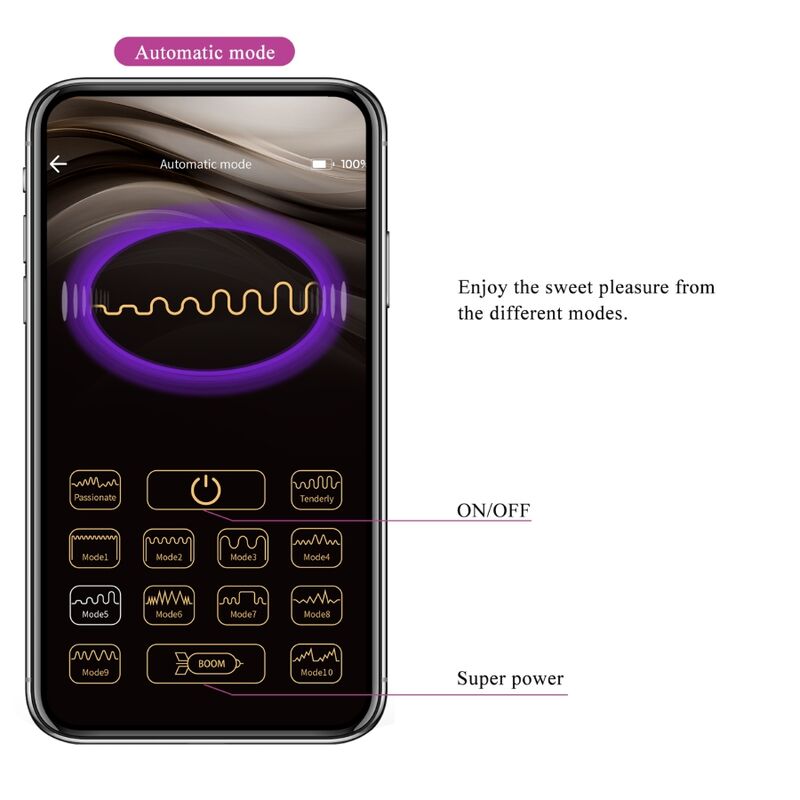 PRETTY LOVE - HECTOR elektroshockvibrator met gratis app violet