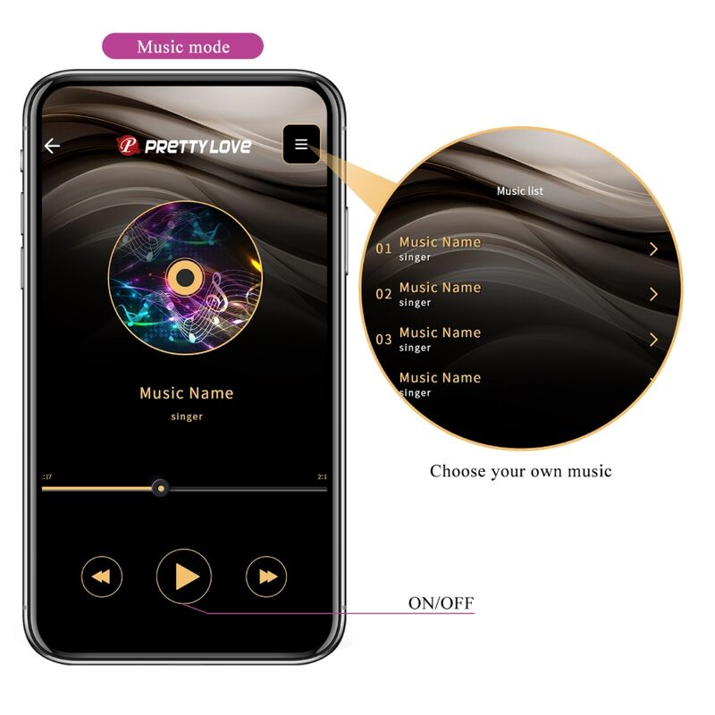 PRETTY LOVE - HECTOR elektroshockvibrator met gratis app violet