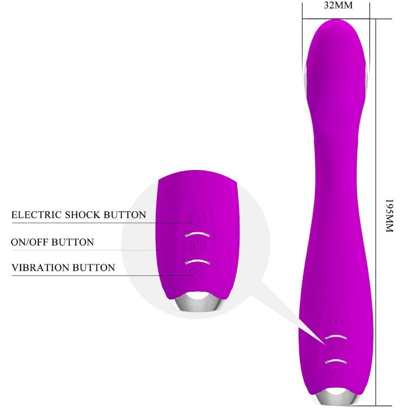 PRETTY LOVE - HECTOR elektroshockvibrator met gratis app violet