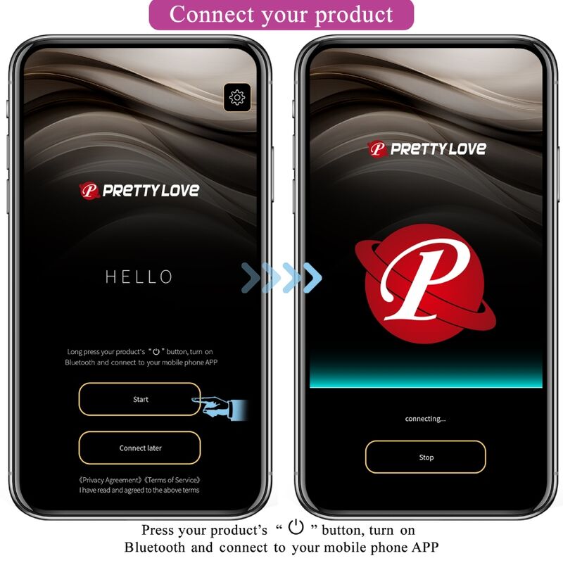 PRETTY LOVE - HECTOR elektroshockvibrator met gratis app violet
