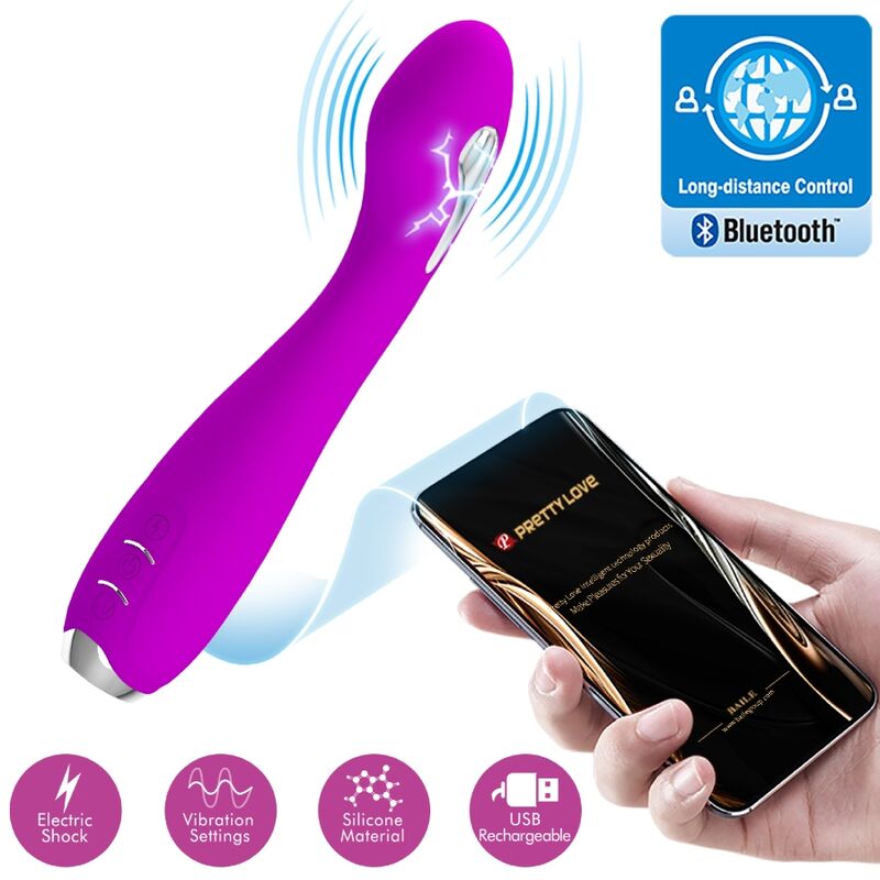 PRETTY LOVE - HECTOR elektroshockvibrator met gratis app violet