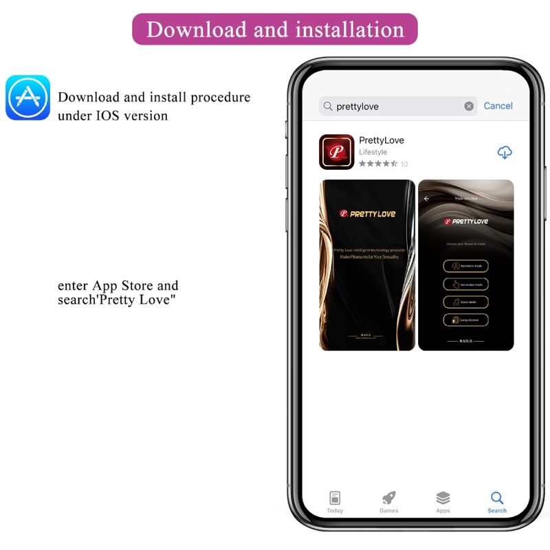 PRETTY LOVE - HECTOR elektroshockvibrator met gratis app violet