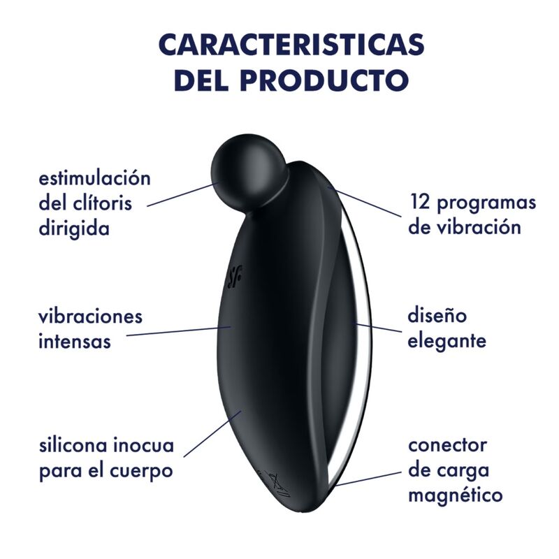 SATISFYER - SPOT ON 2 OPLEGBARE VIBRATOR ZWART