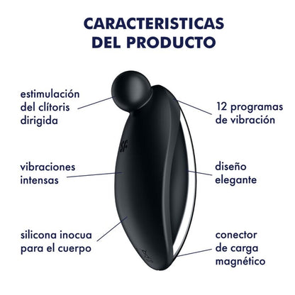 SATISFYER - SPOT ON 2 OPLEGBARE VIBRATOR ZWART