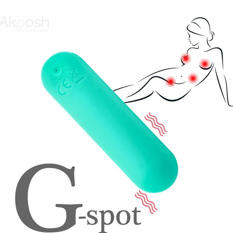 ARMONY - SPLASH JOIE BULLET-VIBRATOR VAN SILICONEN MET AFSTANDSBEDIENING, 10 TRILLINGEN, 75 X 19 CM, GROEN