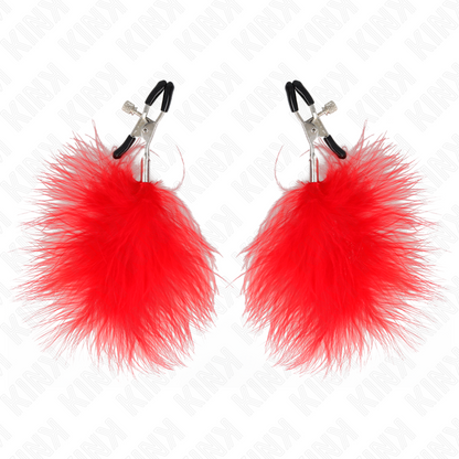 KINK - TEPELKLEM MET VEER ROOD 7 CM