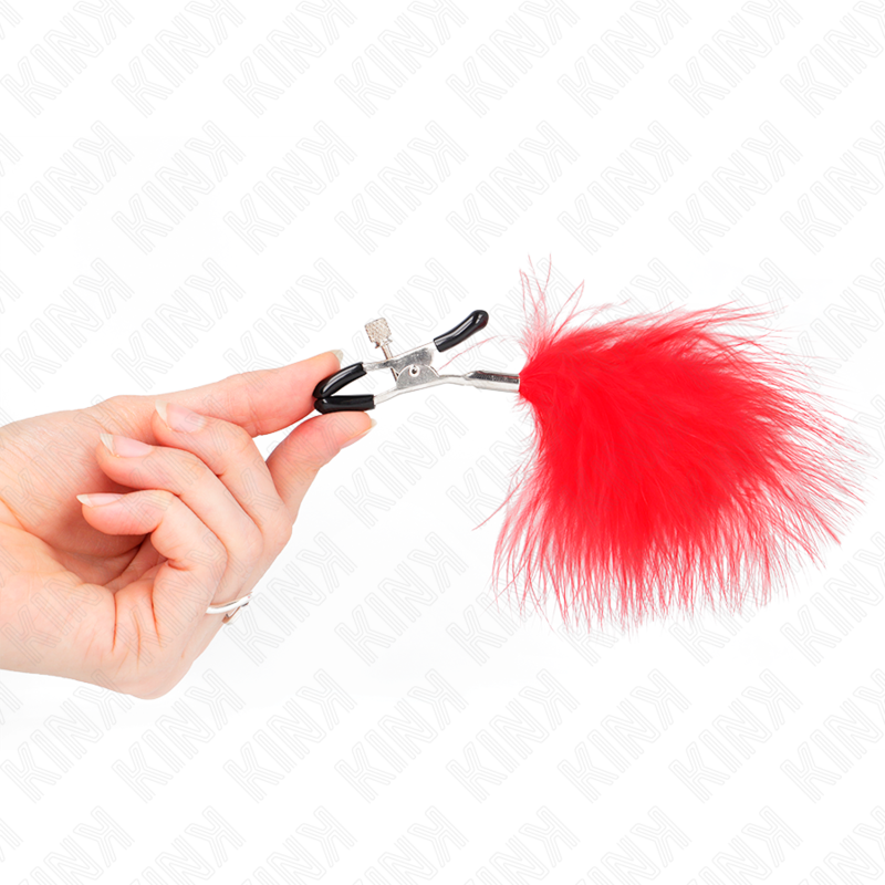 KINK - TEPELKLEM MET VEER ROOD 7 CM