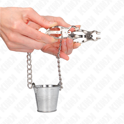 KINK - TEPELKLEMMEN MET EEN KUPJE ZILVER