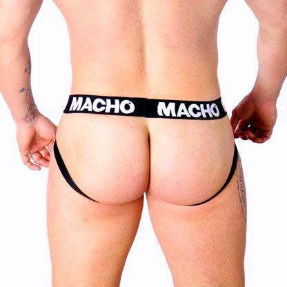 MACHO - MX27GR LEDEREN JOCK GRIJS BEIGE XL