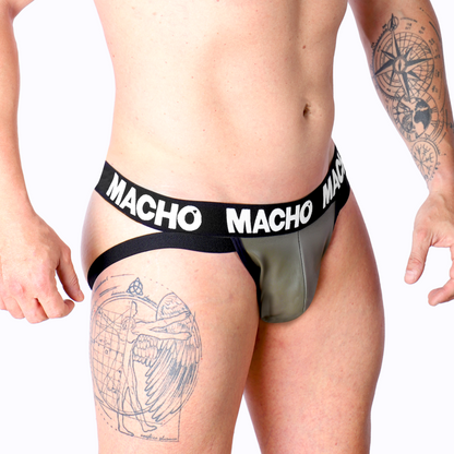 MACHO - MX27GR LEDEREN JOCK GRIJS BEIGE XL