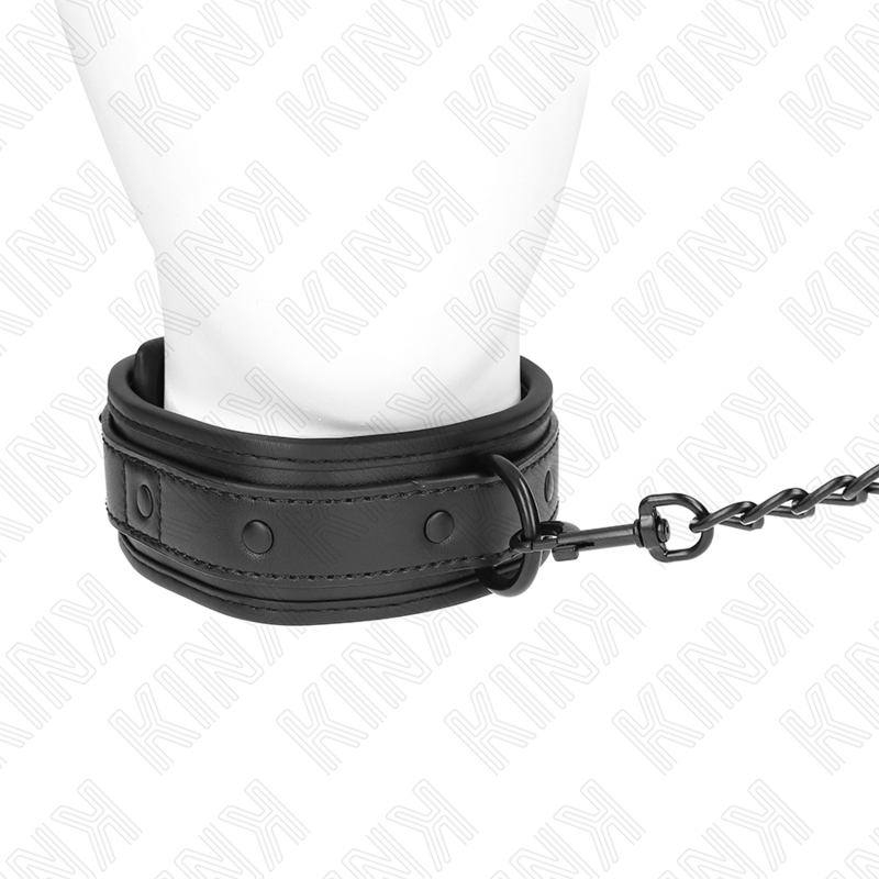 KINK - Neopreen bondagehalsband model 2 met riem 78 CM, verstelbaar, 37.5 X 49.5 CM