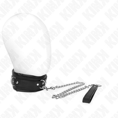 KINK - ZWARE HALSBAND MET RIEM 65 CM MODEL 4 VERSTELBAAR 36.5-50 CM