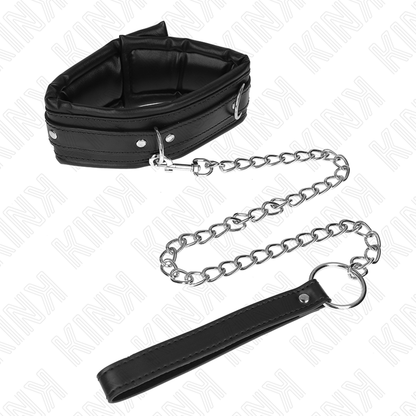 KINK - ZWARE HALSBAND MET RIEM 65 CM MODEL 4 VERSTELBAAR 36.5-50 CM