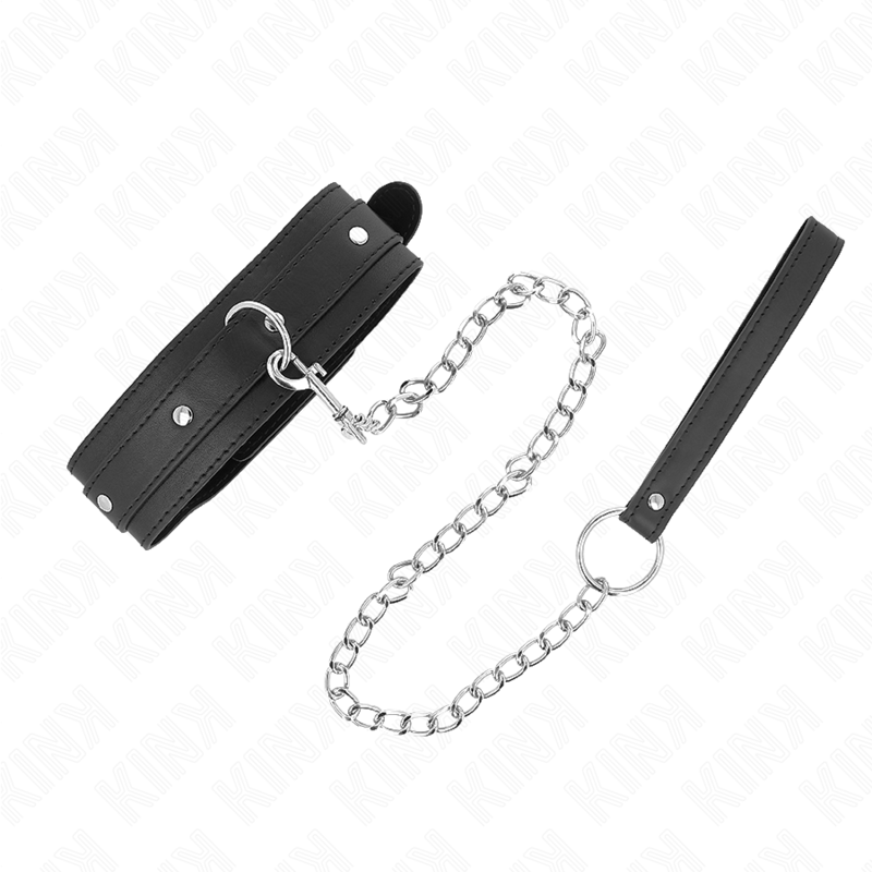 KINK - Halsband met riem 65 cm, 1 ring, verstelbaar 38-49 cm x 5 cm