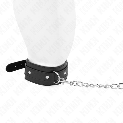 KINK - Halsband met riem 65 cm, 1 ring, verstelbaar 38-49 cm x 5 cm