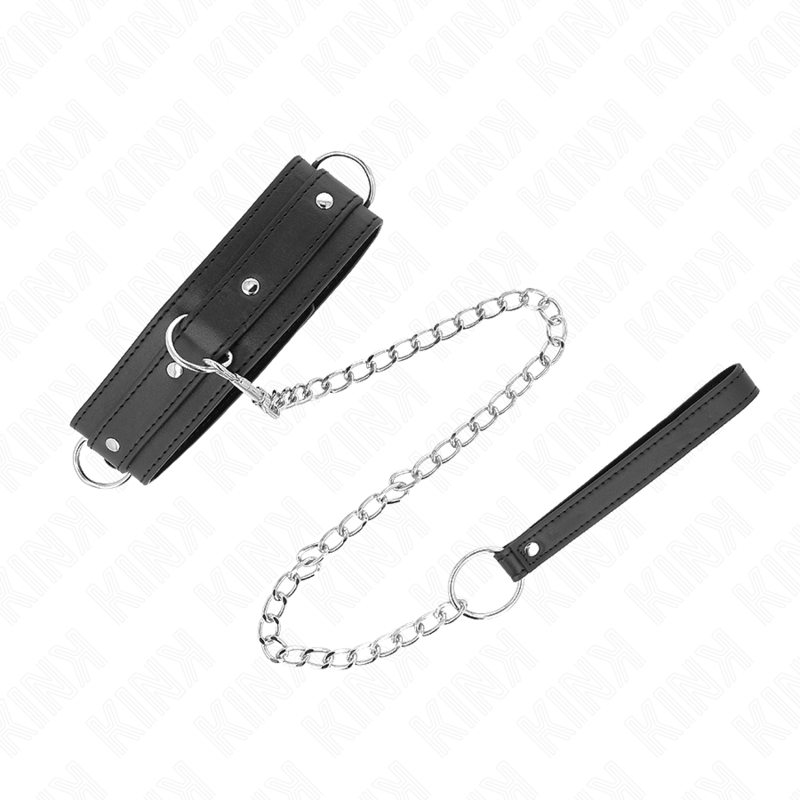 KINK - HALSKETTING MET LIJN 65 CM, 3 RINGEN, MODEL 1, VERSTELBAAR 38-49 CM X 5 CM