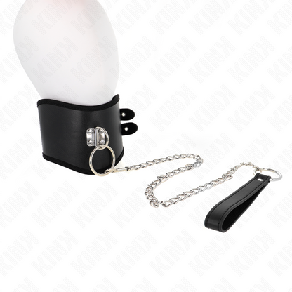 KINK - HALSBAND 65 CM MET BREDE BAND VERSTELBAAR 40-55 CM X 10 CM