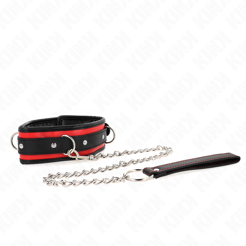 KINK - Zware halsband met riem 65 CM, model 2, verstelbaar 36.5-50 CM