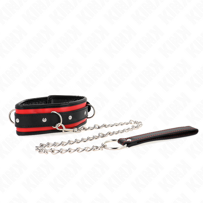 KINK - Zware halsband met riem 65 CM, model 2, verstelbaar 36.5-50 CM