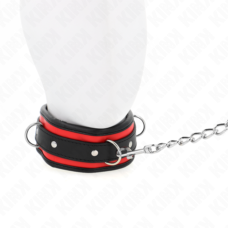 KINK - Zware halsband met riem 65 CM, model 2, verstelbaar 36.5-50 CM