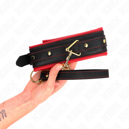 KINK - HALSBAND MET EENVOUDIGE STOFFEN LIJN, VERSTELBAAR 33-48 CM X 5.7 CM