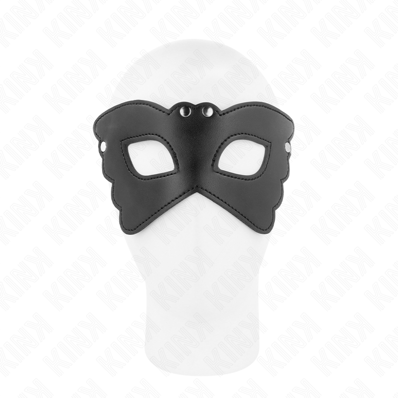 KINK - VLINDERVORMIG MASKER VAN KUNSTLEER 20 x 9 CM