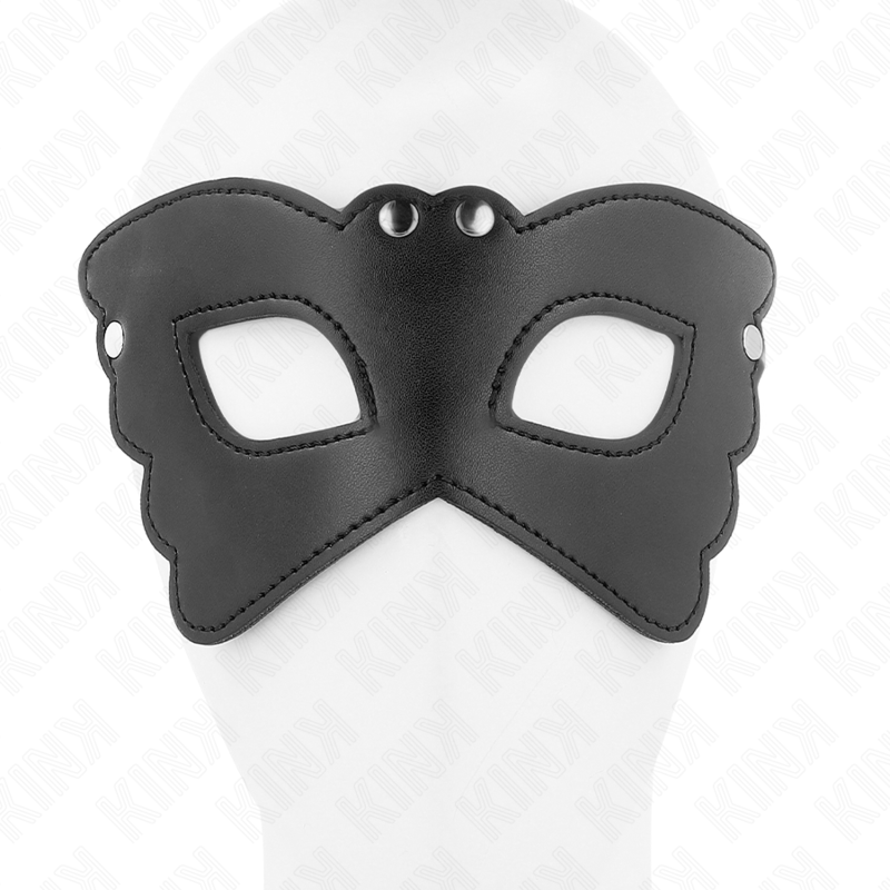 KINK - VLINDERVORMIG MASKER VAN KUNSTLEER 20 x 9 CM