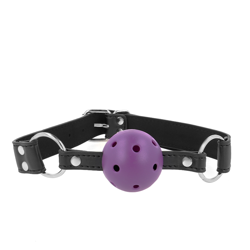 KINK - Ademend balgag van 4 CM met dubbele klinknagel, paars, 62.5 x 2.5 CM, verstelbaar 42-58 CM