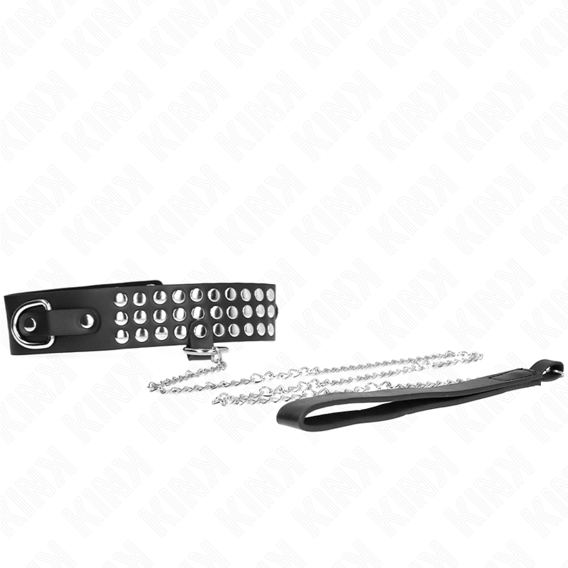 KINK - HALSKETTING MET RIEM 65 CM, GLANZENDE, VERSTELBAAR 37-42 CM X 5.3 CM